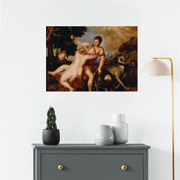 Plakat Tycjan "Venus and Adonis"