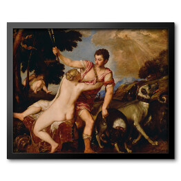 Obraz w ramie Tycjan "Venus and Adonis"
