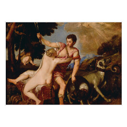 Plakat samoprzylepny Tycjan "Venus and Adonis"