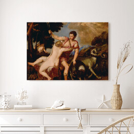 Obraz na płótnie Tycjan "Venus and Adonis"
