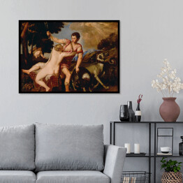 Plakat w ramie Tycjan "Venus and Adonis"