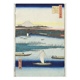Plakat samoprzylepny Utugawa Hiroshige Dividing Pool at Mitsumata. Reprodukcja obrazu