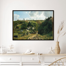 Plakat w ramie Camille Pissarro "Wzgórze Jalais Pontoise" - reprodukcja