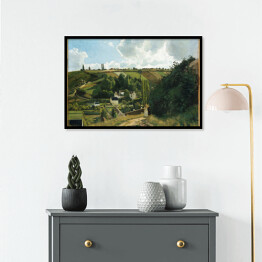 Plakat w ramie Camille Pissarro "Wzgórze Jalais Pontoise" - reprodukcja