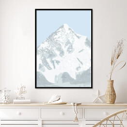 Plakat w ramie K2 - szczyty górskie