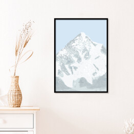 Plakat w ramie K2 - szczyty górskie
