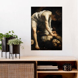 Plakat samoprzylepny Caravaggio "David and Goliath"