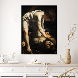 Plakat w ramie Caravaggio "David and Goliath"
