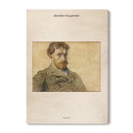 Obraz na płótnie Stanisław Wyspiański "Autoportret" - reprodukcja z napisem. Plakat z passe partout