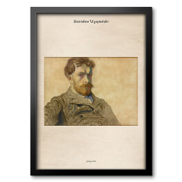 Obraz w ramie Stanisław Wyspiański "Autoportret" - reprodukcja z napisem. Plakat z passe partout