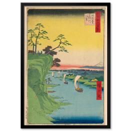 Obraz klasyczny Utugawa Hiroshige Kondai Tonegawa fukei from the Series One Hundred Views of Edo. Reprodukcja