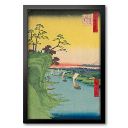Obraz w ramie Utugawa Hiroshige Kondai Tonegawa fukei from the Series One Hundred Views of Edo. Reprodukcja