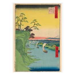 Plakat Utugawa Hiroshige Kondai Tonegawa fukei from the Series One Hundred Views of Edo. Reprodukcja