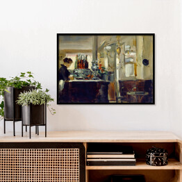 Plakat w ramie Edouard Manet Bon Bock Cafe. Reprodukcja 