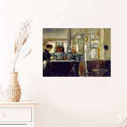 Plakat Edouard Manet Bon Bock Cafe. Reprodukcja 