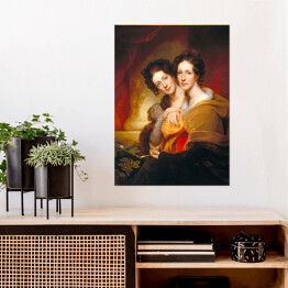 Plakat samoprzylepny Rembrandt Siostry (Eleanor I Rosalba Peale). Reprodukcja