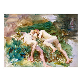 Plakat samoprzylepny John Singer Sargent Tommies Bathing. Reprodukcja obrazu