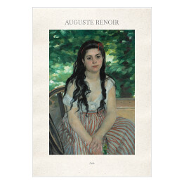 Plakat samoprzylepny Auguste Renoir "Lato" - reprodukcja z napisem. Plakat z passe partout