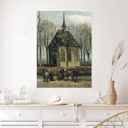 Plakat samoprzylepny Vincent van Gogh Kościół Reformowany w Nuenen. Reprodukcja