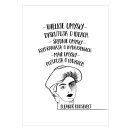 Plakat samoprzylepny Typografia - cytat Eleanor Roosevelt