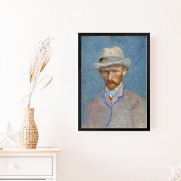 Obraz w ramie Vincent van Gogh Autoportret w szarym słomkowym kapeluszu. Reprodukcja