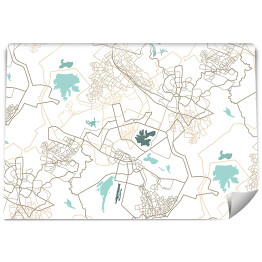Tapeta winylowa zmywalna w rolce Jasna szczegółowa mapa miasta