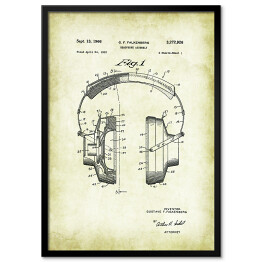 Plakat w ramie G. F. Falkenberg - patenty na rycinach vintage