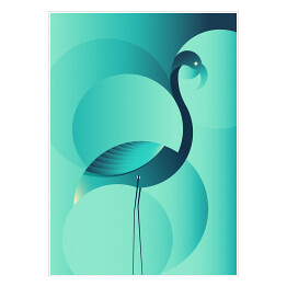 Plakat samoprzylepny Ptak w geometrycznych kształtach 
