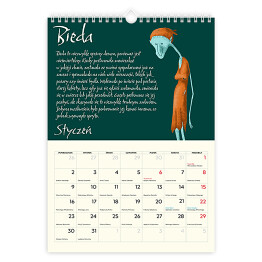 Kalendarz 13-stronicowy Kalendarz z mitologią słowiańską 