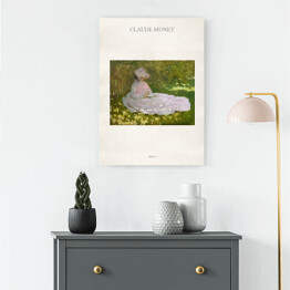 Obraz na płótnie Claude Monet "Wiosna" - reprodukcja z napisem. Plakat z passe partout