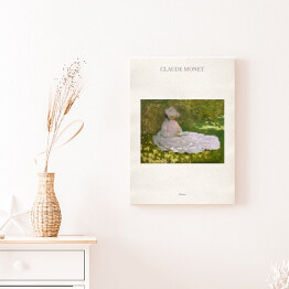 Obraz klasyczny Claude Monet "Wiosna" - reprodukcja z napisem. Plakat z passe partout