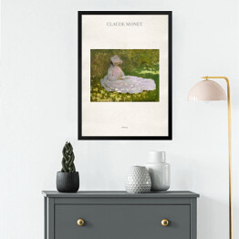 Obraz w ramie Claude Monet "Wiosna" - reprodukcja z napisem. Plakat z passe partout