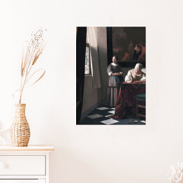 Plakat Jan Vermeer Pisząca list Reprodukcja