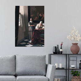 Plakat Jan Vermeer Pisząca list Reprodukcja