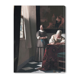 Obraz na płótnie Jan Vermeer Pisząca list Reprodukcja
