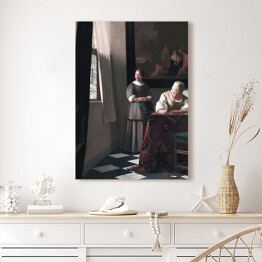 Obraz na płótnie Jan Vermeer Pisząca list Reprodukcja