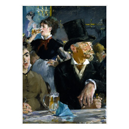 Plakat samoprzylepny Edouard Manet "W kawiarni" - reprodukcja