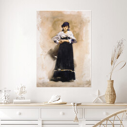 Plakat John Singer Sargent Młoda kobieta w czarnej spódnicy. Reprodukcja obrazu