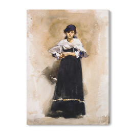 Obraz na płótnie John Singer Sargent Młoda kobieta w czarnej spódnicy. Reprodukcja obrazu