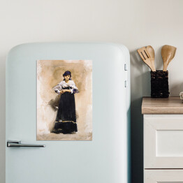 Magnes dekoracyjny John Singer Sargent Młoda kobieta w czarnej spódnicy. Reprodukcja obrazu