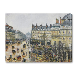 Camille Pissarro "Plac przy Teatrze Francuskim w Paryżu w deszczu" - reprodukcja