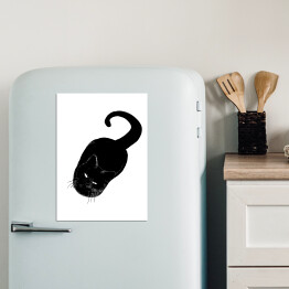 Magnes dekoracyjny Czarny kot patrzący z wyższością
