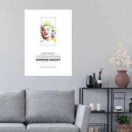 Plakat samoprzylepny Typografia - cytat Marilyn Monroe