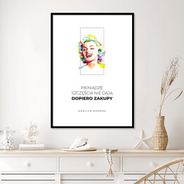 Plakat w ramie Typografia - cytat Marilyn Monroe