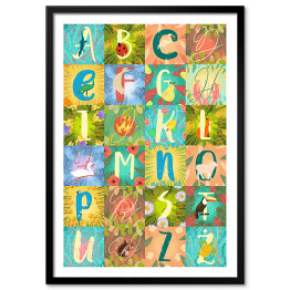 Plakat w ramie Zwierzęcy alfabet - od A do Z