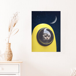 Plakat samoprzylepny Kosmiczny kot 