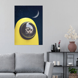 Plakat Kosmiczny kot 