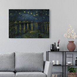 Obraz na płótnie Vincent van Gogh Gwiaździsta noc nad Rodanem" - reprodukcja