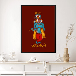 Obraz w ramie Krishna - mitologia hinduska