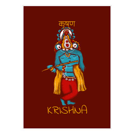 Plakat samoprzylepny Krishna - mitologia hinduska